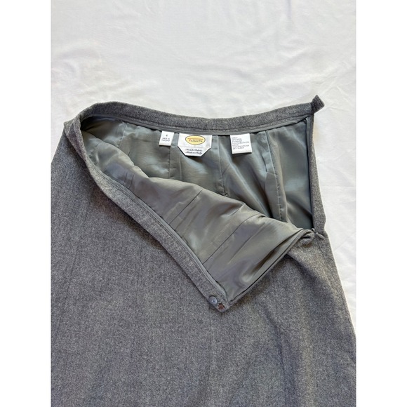 Vintage Talbots Wool A Line Midi Skirt 6 Stretch Full Academia Modest Timeless - Picture 6 of 7